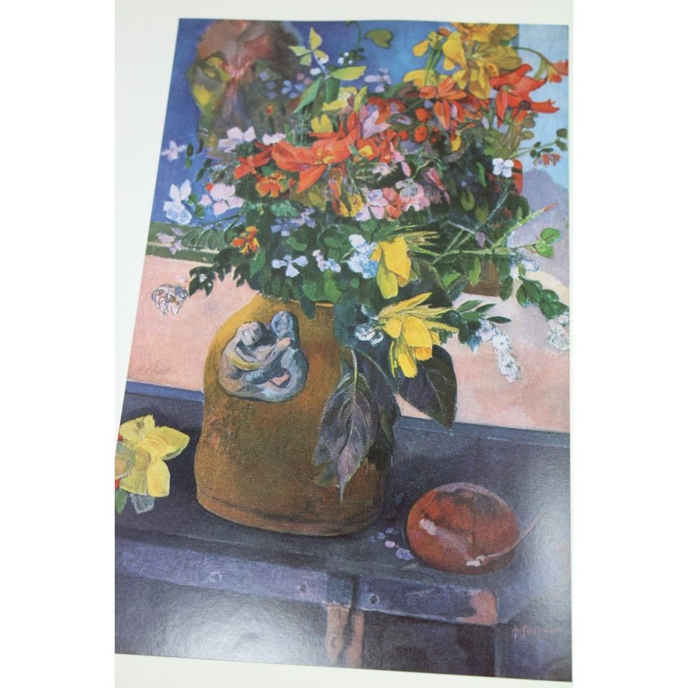 Paul Gauguin Print Still Life With Flowers Vintage 88089